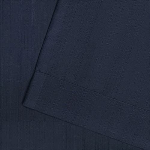 Exclusive Home Curtains Loha Linen Window Curtain Panel, Polyester, Peacoat Blue, 108" Length, W 54" x L 108" (2 Panels) - Image 4
