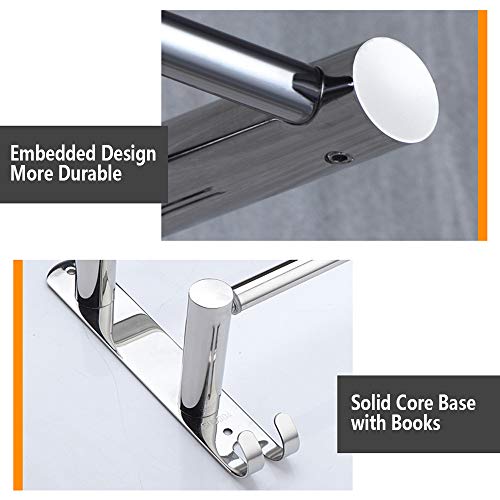 HONPHIER Verstelbare Handdoekenrek 3-Tier Bad Handdoekenrek SUS 304 Rvs Handdoek Planken met Haken Wandgemonteerde… - Image 6