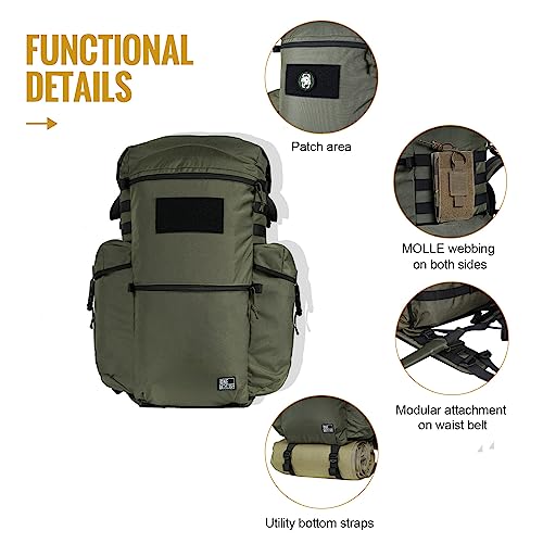 OneTigris WILD ROCKET 45L Backpack Durable 500D Cordura Import