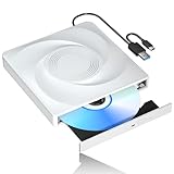 Wbacon External CD/DVD Drive for Laptop CD Burner External DVD Drive, CD ROM DVD Player Portable CD Reader for Laptop PC, Compatible with Windows Linux Mac OS