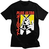My Hero Aavemrb All Might Mha Anime Manga Hombre Camiseta Unisex Black Tee, Negro , XXL