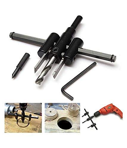 Paczo-Metal Wood Circle Cutter Kit Hole Saw Drill Bit DIY Tool 30-120mm -kit (Black) (B09PRNY689) Amazon Price History, Amazon Price Tracker