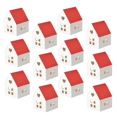 GARVALON 20個 トペーパー製のハウス型 ディボックス 結婚式や ティーにな ックス 多用途で飾りや小物収納にも使える紅頂デ