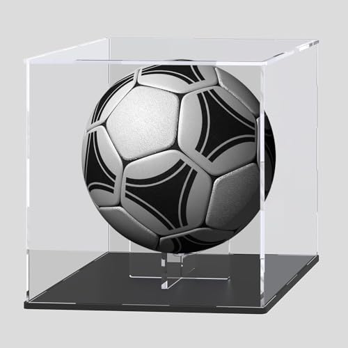Image of Premium Acrylic Display Case for Collectibles, Action Figures & Toys | Transparent Dustproof Display Box with Black Base (10 inch L x 10 inch W x 10 inch H)