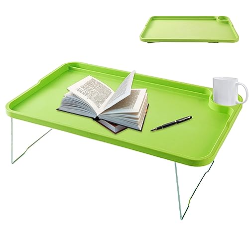 Mesa plegable para laptop con portavasos y superficie antideslizante miniatura 1
