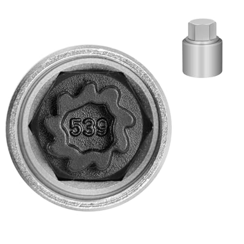 539 Wheel Locking Nut Key for VW, Socket Adapter (OD 28mm-ID 25mm)