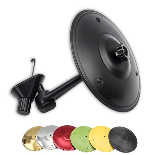 Ethbirsge Car Cymbal Air Vent Clip - Mini Drum Crash Cymbal for Dashboard, Create Rhythmic Fun on Road Trips & Traffic Jams, Easy Install Music Gadget for Drivers & Music Lovers,5.5inch-Black