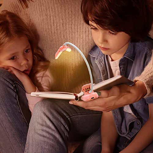 Image of Vekkia 14 LED Rechargeable Book-Light for Reading at Night in Bed, Warm /White Reading Light with Clamp, 180 Adjustable Mini Clip on Light, Lightweight Eye Care Book Light, Perfect for Book Lovers