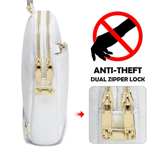 Image of INICAT Travel Sling Bag, Anti Theft Crossbody Bag for Women | RFID Blocking, 8 Card Slots, Back Zippered Pocket, Metal Zippers,Switchable Strap
