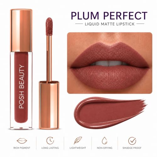 Image of Liquid Lipstick - Plum Perfect - Long lasting | Water proof