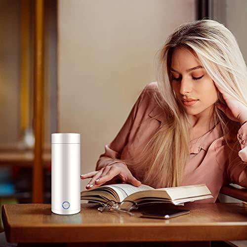 Foreverup Portable Electric Kettle, 3 in 1 Mini Electric Kettle Travel Kettle, 400ML Portable Kettle, Fast Boil and Auto Shut Off Travel Tea Kettle for Tea/Coffee/Baby Milk/Fast Food - White