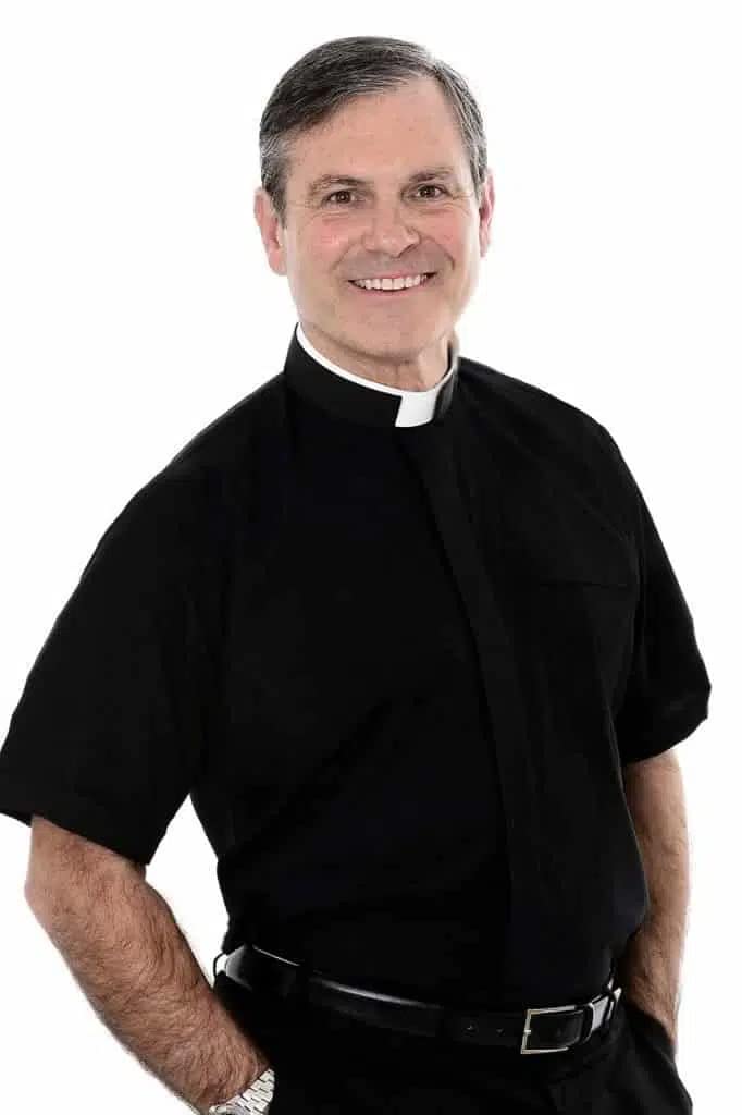 Hammond & Harper Of London Men's Black Clerical Shirt - Short Sleeve Tonsure Shirt - Hammond And Harper (15.5")