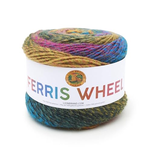 Image of Lion Brand Yarn, Ferris Wheel Crochet Yarn, Summer Day, Multicolor, 1 Pack
