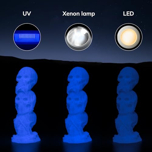 Image of AMOLEN 3D PLA Printer Filament, 1.75mm Glow in The Dark Blue PLA Filament for 3D Printing, Best with UV Lamps, 1kg Spool (2.2lbs), Dimensional Accuracy + /- 0.02 mm, Fit Most FDM 3D Printers