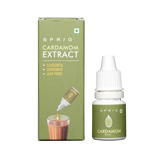 Image of Sprig Cardamom Extract | Natural Elaichi Extract for Food & Beverages | For Tea, Cooking & Baking | Rich Flavour & Aroma | Leak-proof squeezy dropper bottle (5ML)