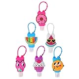 OSALADI Handflaschen Silikon Reiseflaschen 6 Stück 30ml mit Cartoon Motiv und Schlaufenhaken für Öl und Lotion für Handtasche und Rucksack Zufällige Farbe