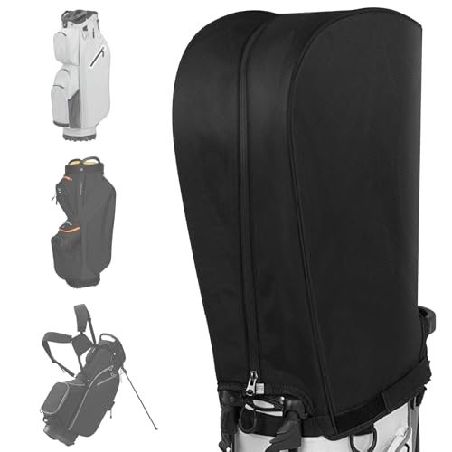 RVRAYS Golf Bag Rain Cover, Golf Club Protector, Waterproof Rain and Dust Covers, Easy Access Adjustable Golf Bag Rain Hood Cover,Garage Storage Canvas Rainproof