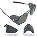 2 Pairs Glasses Side Shields, Slip on Side Shields, Fits Small to Medium Eyeglasses Frames (Transparent Black)