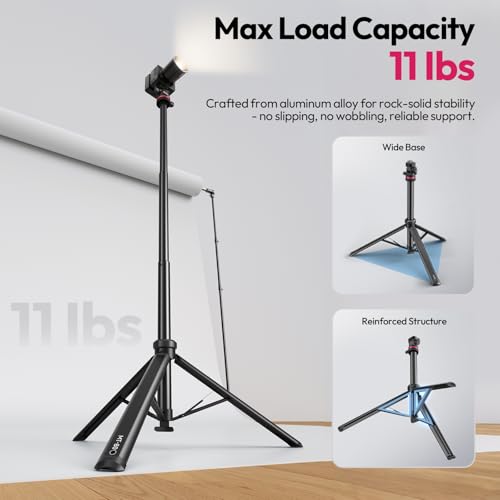 Image of ULANZI MT-80 Aluminum Tripod Stand, 7FT Auto Pop-Up Camera Light Tripod