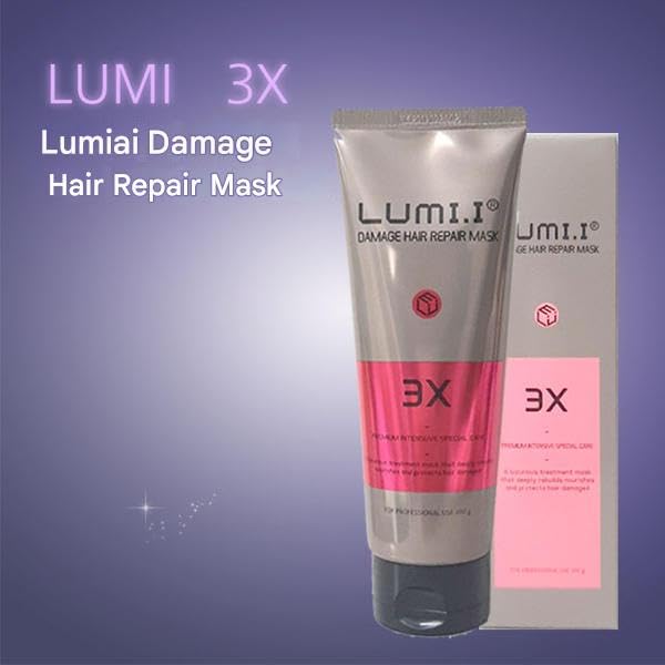 LUMI.I Damage Hair Repair Mask 3X [Deep Conditioning Intense Repair] (Small-6.76 fl oz), 1