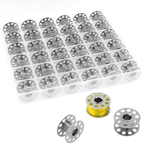 Repuestos para máquinas de coser ¡Todo lo que necesitas! 11 PEAKTOP 36 Canillas Maquina Coser con Caja, Metal Maquina para Hacer...