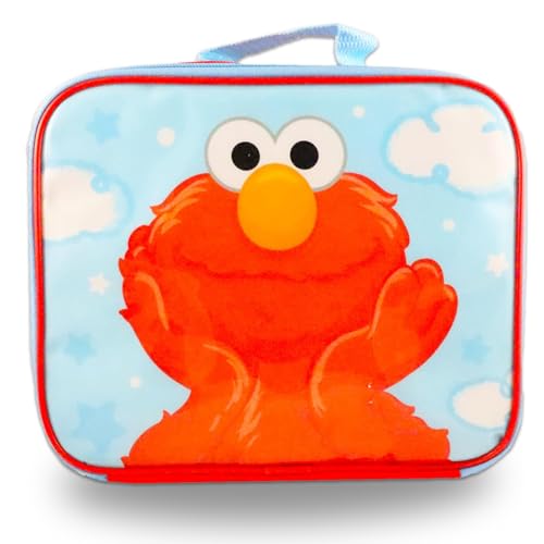 Elmo Mini Backpack and Lunch Box Set - Bundle 11" Sesame Street School Bag, Lunch Bag, Stickers, Water Bottle, More | Elmo Mini Backpack for Toddlers2