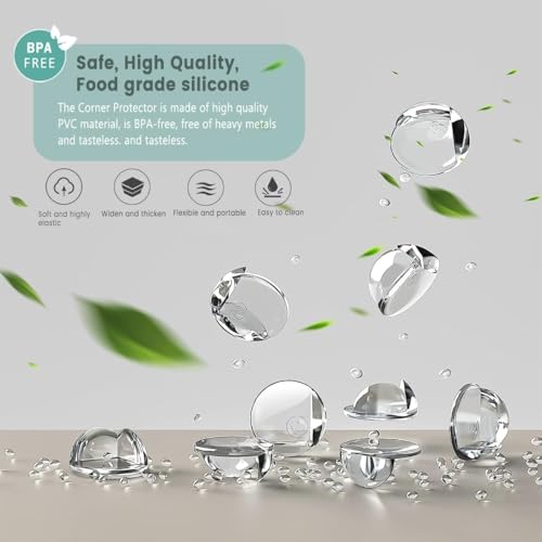 Image of RECLUSE 4 Pcs Baby Corner Protector Shock-Absorbing Density Safety Corner Guards, Transparent Design, Clear Soft Furniture Cushions Protection for Kids, Easy-to-Install Guards for Sharp Corners