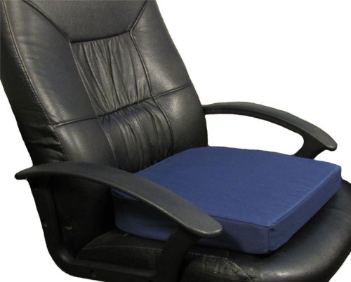 EXTRA THICK Memory Foam Tailbone Seat Cushion Pad for Sitting Relief & Posture Aid for Office Home & Driving, Navy Blue