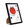 1 Pack A5 Frame Black, Wooden A5 Photo Frames, Black Picture Frames 21 X 14.8 cm, A5 Picture Frames with Stand Tabletop or Wall Hanging