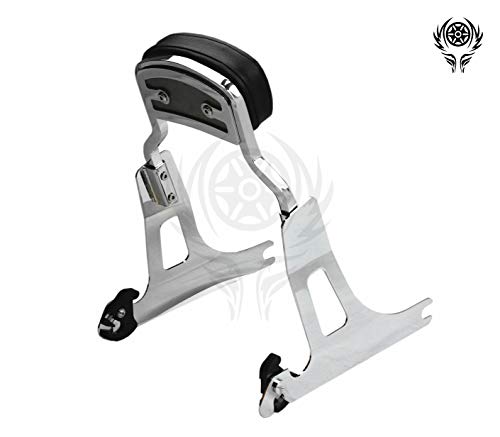 Detachable Backrest Sissy Bar for Harley 06-17 DYNA STREET BOB FXD FXDB FXDL FXDLS, CHOPPED STYLE, Chrome Finished