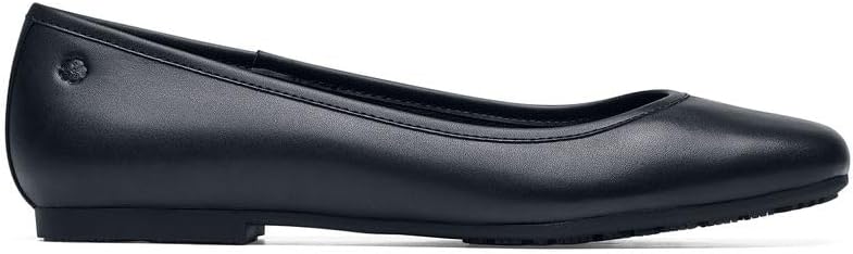 LILA Women's Slip-Resistant Work Flats – Stylish Ballet Flat Work Shoes with Cushioned Insoles & Water-Resistant Uppers – Comfortable Non-Slip Footwear for Healthcare, Hospitality & Teaching - Lorelai