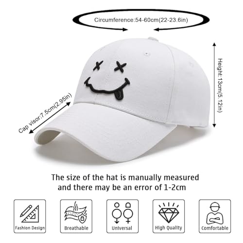 Baseball Cap with Embroidered, Plain Hats Unisex Adjustable Cotton Panel Vintage Trucker Hat Peak Cap Golf Running Hat Outdoor Cap, Concert Hat Hip Hop Hat