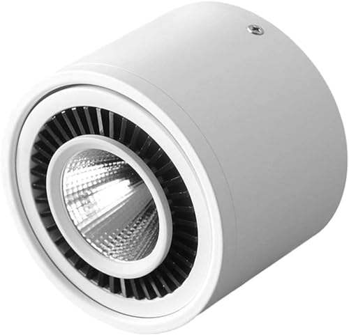 Foco empotrable COB blanco con ajuste de rotación de 360° para mejoras del hogar, comercial, foco de techo antideslumbrante de lujo
