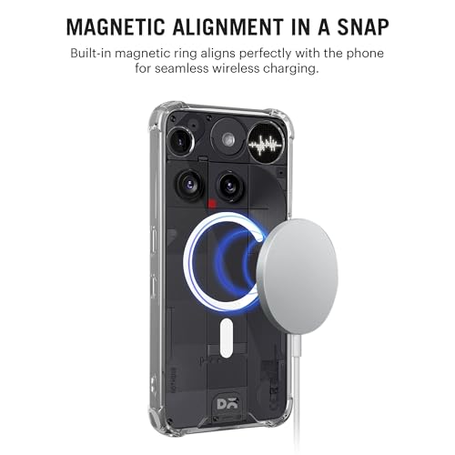 Image of DailyObjects Clear Magnetic Phone Case Cover Compatible with Nothing Phone (3) | Wireless Charging Slim Back Cover | 2 Layer Edge Protection & Shockproof