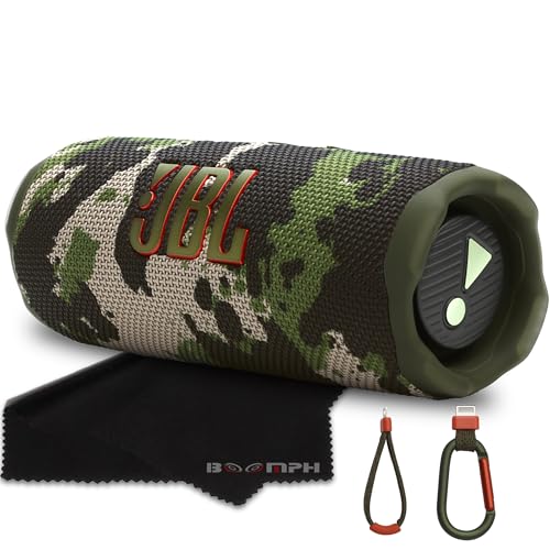 JBL Flip 7 Portable Bluetooth Speaker, IP68 Waterproof, Dustproof, Drop-Proof, PushLock System, AI Sound Boost, 16H Battery – Squad – Boomph's Comprehensive Ultimate Performance Cloth Solution