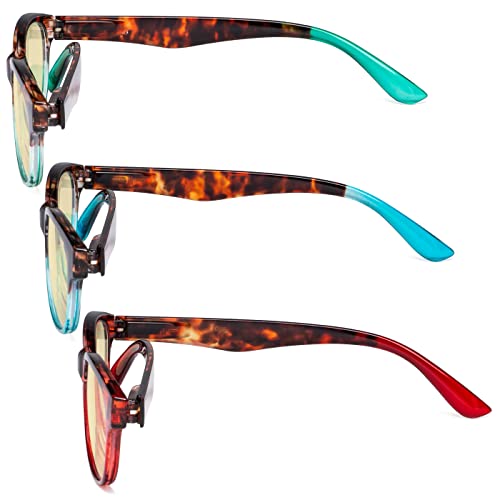 Image of Eyekepper 3 Pack Reading Glasses Blue Light Blocking Computer Eyeglasses Yellow Tinted Filter Lens