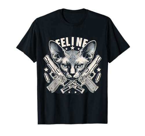 Gangsta felino Cool Sphynx Cat Camiseta