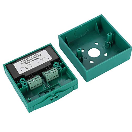 Image of Emergency Door Release Break Glass Fire Alarm Green Security Alarm for Home Security