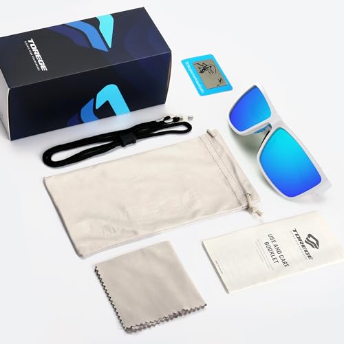Image of TOREGE Polarized Sports Sunglasses for Men and Women Cycling Running Golf Fishing Sunglasses TR26