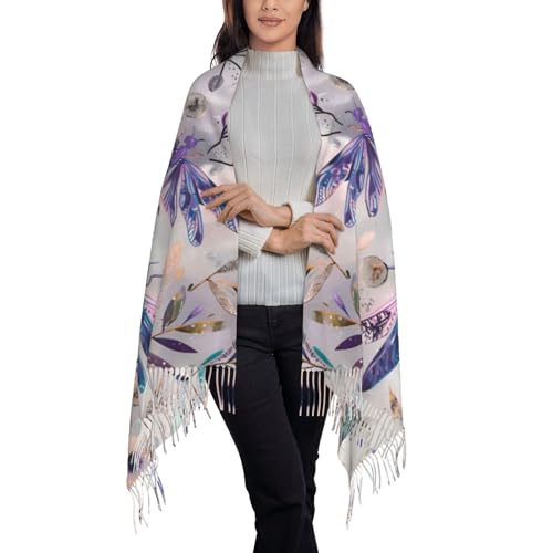 Skull Mushroom Hippie Scarf for Women– Winter Shawl with Tassels, Cozy Wrap for Women’s Festival & Casual Wear2