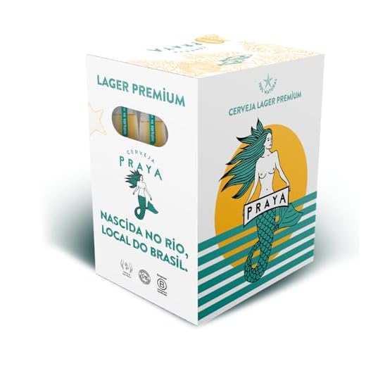 Praya Lager, Cerveja Long Neck 355ml, pack de 6 unidades