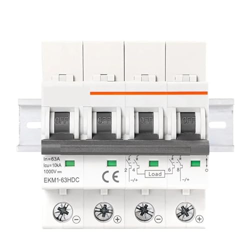 Disjoncteur solaire 4P DC 1000V 63A MCB pour photovoltaïque EKM1-63HDC