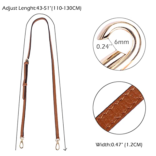 Image of LIVE UP Full Grain Purse Strap Genuine Leather Replacement for Cross Body Bag Handbags