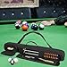 Rexmica 2x2 Pool Cue Case Holds 2 Butts and 2 Shafts, Billiard Pool Cue Stick Carrying Case Bag with Handle and Detachable Shoulder Strap, Soft Padded Pool Cue Bag with Front Accessory Pocket, Black