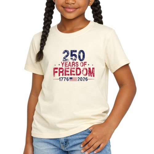 Image of Boys Constitution Day 250 Anniversary USA Shirt Independence Shirt 3-8T | for Kids Boys Girls Toddlers 3T-8T, 4th of July Dinos Flag Patriotic Tee, Independence Day