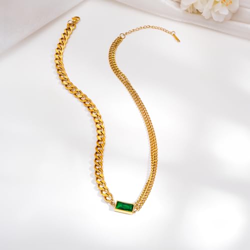 Image of Rubans Demi Fine Stainless Steel Necklace Chain Link Gift for Women & Girls