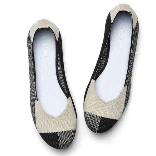 Image of Tanamo Ballet Flats for Women, Soft Knit, Work Travel Everyday Shoes