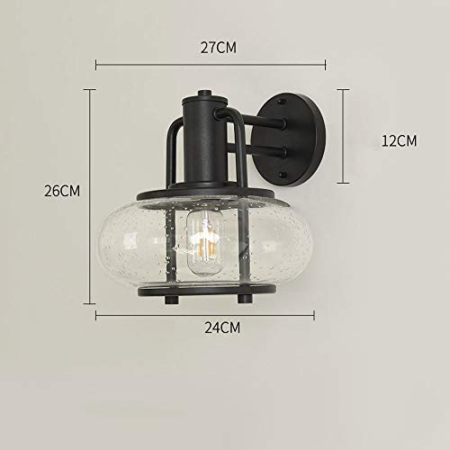 Applique murale extérieure étanche IP65 lanterne noire rétro E27 MESKEL - 7