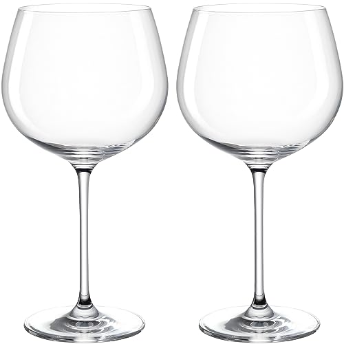 LEONARDO HOME Il Mondo Gin Tonic Gläser 2er Set - Bauchiges Glas aus Kristallglas, hochwertig verarbeitet - Inhalt 750 ml - Spülmaschinengeeignet - 2 Longdrinkgläser transparent, 064990