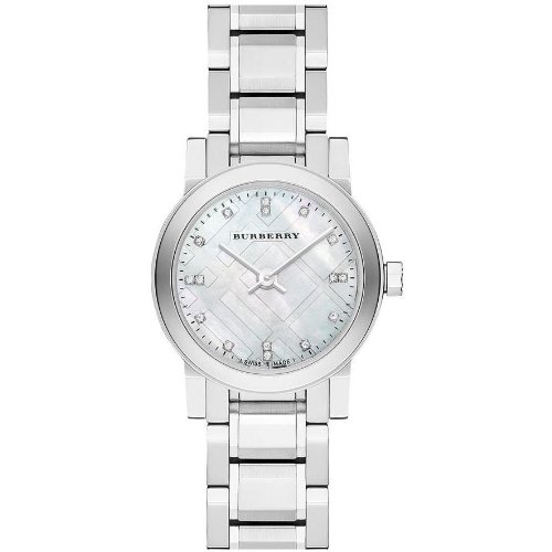 BURBERRYMother of Pear diamond set Stainless Steel Ladies Watch BU9224